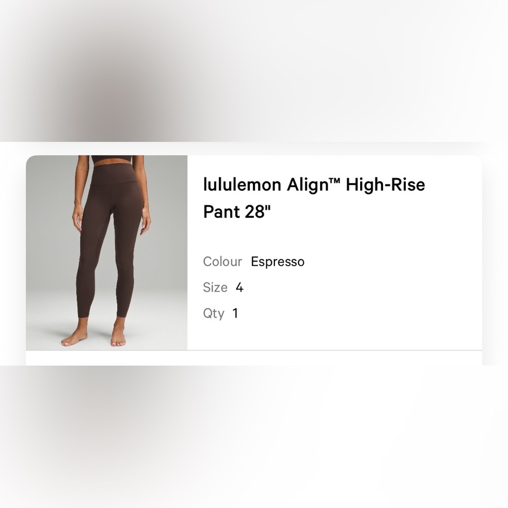 Lululemon espresso brown ultra high rise 25”